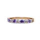 1 - Clara 3.00 mm Iolite and Lab Grown Diamond 10 Stone Wedding Band 