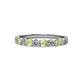 1 - Clara 3.00 mm Peridot and Lab Grown Diamond 10 Stone Wedding Band 