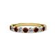 2 - Clara 3.00 mm Red Garnet and Lab Grown Diamond 10 Stone Wedding Band 
