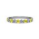 2 - Clara 3.00 mm Yellow Diamond and Lab Grown Diamond 10 Stone Wedding Band 
