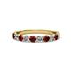 2 - Clara 3.00 mm Ruby and Lab Grown Diamond 10 Stone Wedding Band 