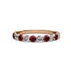 2 - Clara 3.00 mm Ruby and Lab Grown Diamond 10 Stone Wedding Band 