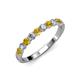 3 - Clara 3.00 mm Citrine and Lab Grown Diamond 10 Stone Wedding Band 