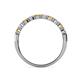 4 - Clara 3.00 mm Citrine and Lab Grown Diamond 10 Stone Wedding Band 