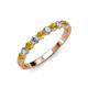 3 - Clara 3.00 mm Citrine and Lab Grown Diamond 10 Stone Wedding Band 