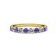 2 - Clara 3.00 mm Iolite and Lab Grown Diamond 10 Stone Wedding Band 