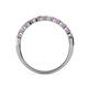 4 - Clara 3.00 mm Pink Sapphire and Lab Grown Diamond 10 Stone Wedding Band 