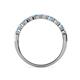 4 - Clara 3.00 mm Blue Topaz and Lab Grown Diamond 10 Stone Wedding Band 