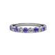 2 - Clara 3.00 mm Iolite and Lab Grown Diamond 10 Stone Wedding Band 