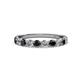 2 - Clara 3.00 mm Black Diamond and Lab Grown Diamond 10 Stone Wedding Band 
