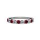2 - Clara 3.00 mm Ruby and Lab Grown Diamond 10 Stone Wedding Band 