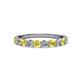 2 - Clara 3.00 mm Yellow Sapphire and Lab Grown Diamond 10 Stone Wedding Band 