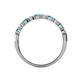 4 - Clara 3.00 mm London Blue Topaz and Lab Grown Diamond 10 Stone Wedding Band 