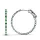 1 - Melissa 3.08 ctw (2.30 mm) Inside Outside Round Green Garnet and Lab Grown Diamond Eternity Hoop Earrings 
