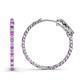 1 - Melissa 2.40 ctw (2.30 mm) Inside Outside Round Amethyst and Lab Grown Diamond Eternity Hoop Earrings 