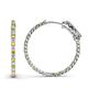 1 - Melissa 2.40 ctw (2.30 mm) Inside Outside Round Citrine and Lab Grown Diamond Eternity Hoop Earrings 