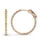 1 - Melissa 2.40 ctw (2.30 mm) Inside Outside Round Citrine and Lab Grown Diamond Eternity Hoop Earrings 