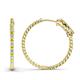 1 - Melissa 3.00 ctw (2.30 mm) Inside Outside Round Yellow Diamond and Lab Grown Diamond Eternity Hoop Earrings 