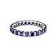 3 - Clarissa 3.00 mm Princess Cut Blue Sapphire Eternity Band 