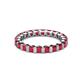 3 - Clarissa 3.00 mm Princess Cut Ruby Eternity Band 
