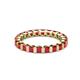 3 - Clarissa 3.00 mm Princess Cut Ruby Eternity Band 