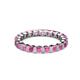3 - Clarissa 3.00 mm Princess Cut Pink Sapphire Eternity Band 
