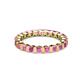 3 - Clarissa 3.00 mm Princess Cut Pink Sapphire Eternity Band 