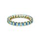 3 - Clarissa 3.00 mm Princess Cut Blue Topaz Eternity Band 