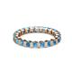 3 - Clarissa 3.00 mm Princess Cut Blue Topaz Eternity Band 