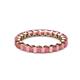 3 - Clarissa 3.00 mm Princess Cut Rhodolite Garnet Eternity Band 