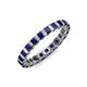 4 - Clarissa 3.00 mm Princess Cut Blue Sapphire Eternity Band 