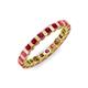 4 - Clarissa 3.00 mm Princess Cut Ruby Eternity Band 