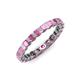 4 - Clarissa 3.00 mm Princess Cut Pink Sapphire Eternity Band 