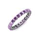 4 - Clarissa 3.00 mm Princess Cut Amethyst Eternity Band 