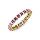 4 - Clarissa 3.00 mm Princess Cut Amethyst Eternity Band 