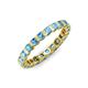 4 - Clarissa 3.00 mm Princess Cut Blue Topaz Eternity Band 