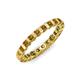4 - Clarissa 3.00 mm Princess Cut Citrine Eternity Band 
