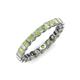 4 - Clarissa 3.00 mm Princess Cut Peridot Eternity Band 