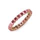 4 - Clarissa 3.00 mm Princess Cut Rhodolite Garnet Eternity Band 