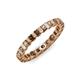 4 - Clarissa 3.00 mm Princess Cut Smoky Quartz Eternity Band 