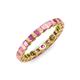 4 - Clarissa 3.00 mm Princess Cut Pink Sapphire Eternity Band 