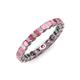 4 - Clarissa 3.00 mm Princess Cut Pink Tourmaline Eternity Band 