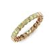 4 - Clarissa 3.00 mm Princess Cut Peridot Eternity Band 
