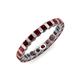 4 - Clarissa 3.00 mm Princess Cut Red Garnet Eternity Band 