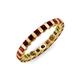 4 - Clarissa 3.00 mm Princess Cut Red Garnet Eternity Band 