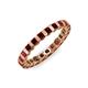 4 - Clarissa 3.00 mm Princess Cut Red Garnet Eternity Band 