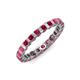 4 - Clarissa 3.00 mm Princess Cut Ruby Eternity Band 