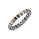 4 - Clarissa 3.00 mm Princess Cut Smoky Quartz Eternity Band 