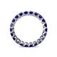 5 - Clarissa 3.00 mm Princess Cut Blue Sapphire Eternity Band 