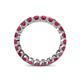 5 - Clarissa 3.00 mm Princess Cut Ruby Eternity Band 